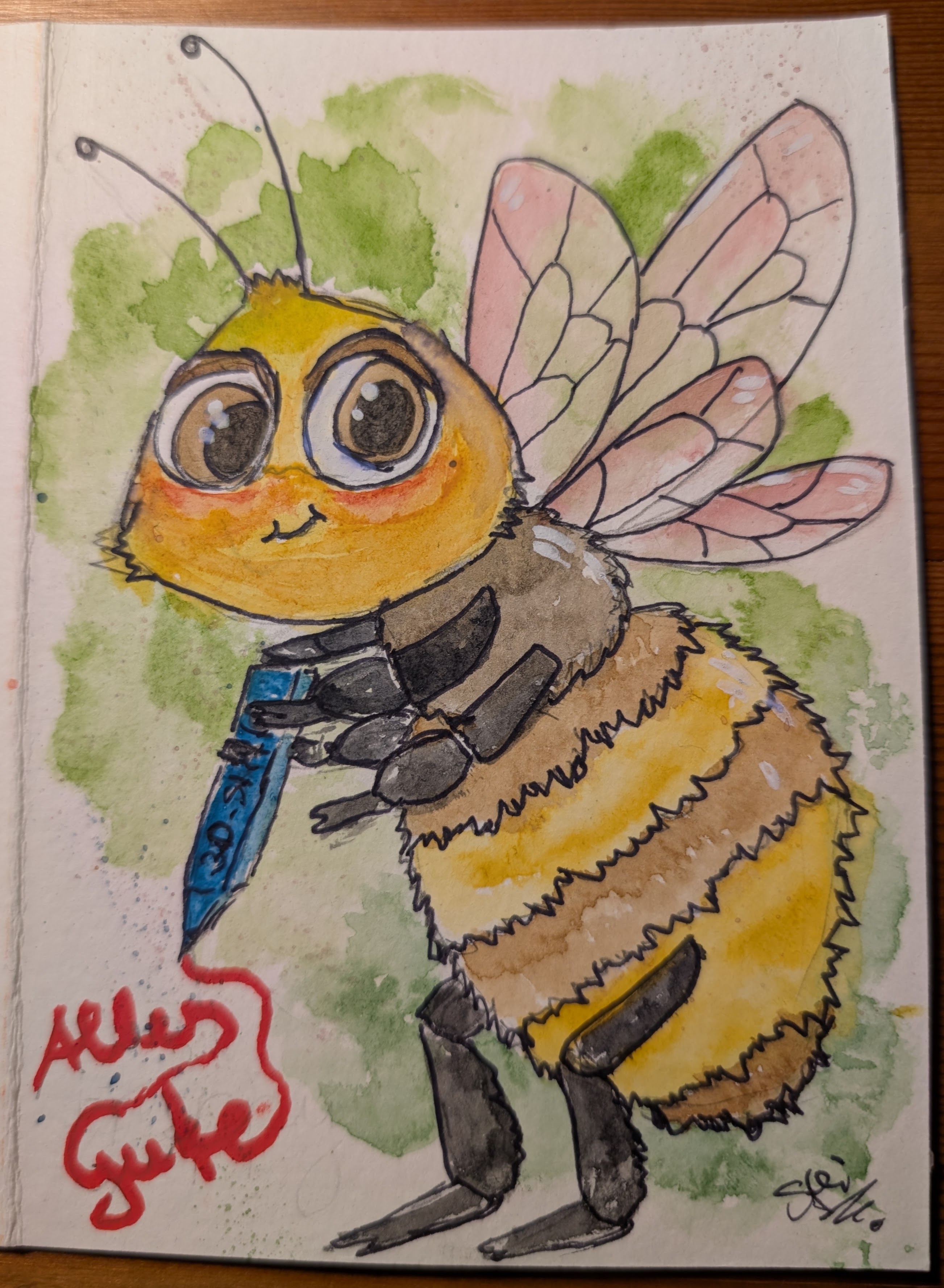 Ungeduldige Frech-Biene